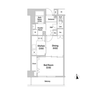 コーポレート竹の塚二丁目【4階】の間取り