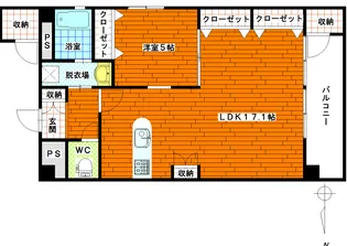 リバーサイドビル★当社管理物件【6階】の間取り