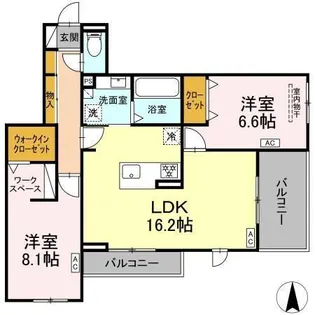 アーブル西岩田【3階】の間取り