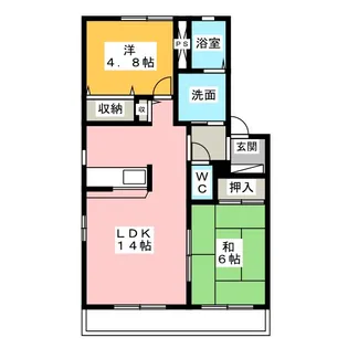 ディアスアベニュー A【2階】の間取り