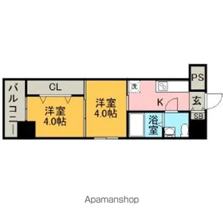 福岡県福岡市博多区博多駅前4【マンション】の間取り