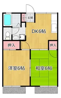 ハイツイシワタ5【1階】の間取り