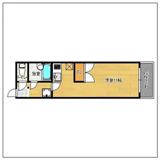 ジュネス大橋【1階】の間取り