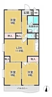 パルティール大宮【4階】の間取り