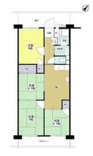東カンマンション【9階】の間取り