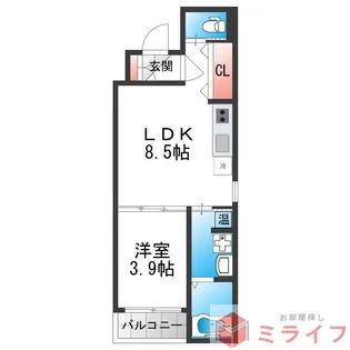 REPOS長瀬【1階】の間取り