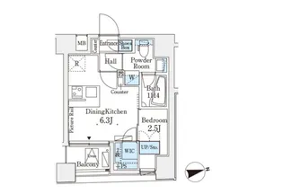 レジデンス文京春日【5階】の間取り