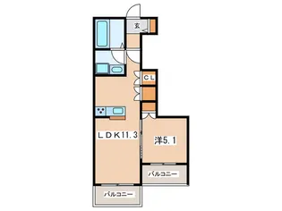 ミラWan本厚木【3階】の間取り