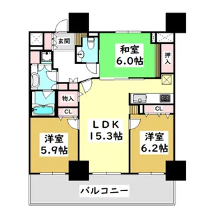 ガーデンヒルズ三河安城ザ・タワー【8階】の間取り