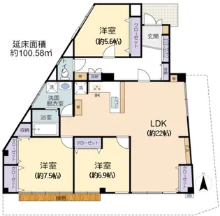 新座ドミール【1階】の間取り