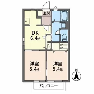 メゾンKII【2階】の間取り