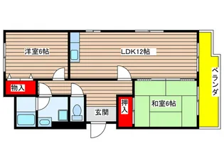 サンメゾン植田【12階】の間取り