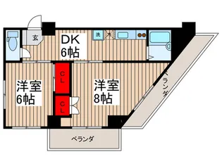 レジデンス深川富岡町【3階】の間取り