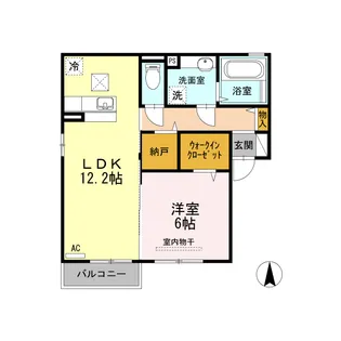 アリーバサル野田I【1階】の間取り