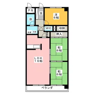 アルバインローズイッセイ【2階】の間取り