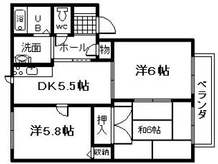 ハイツジョイフル8【1階】の間取り