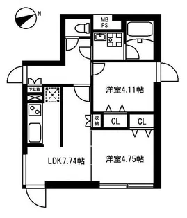 グランドソレイユVIII【1階】の間取り