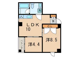 カ-サベルデ【4階】の間取り
