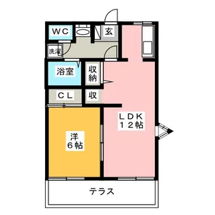 ニューエステートA【1階】の間取り