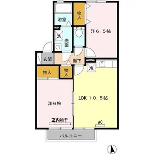 コンフォーレ原田 C棟【2階】の間取り