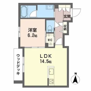 シャーメゾンリアンI【1階】の間取り