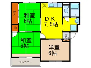 米谷マンション【1階】の間取り