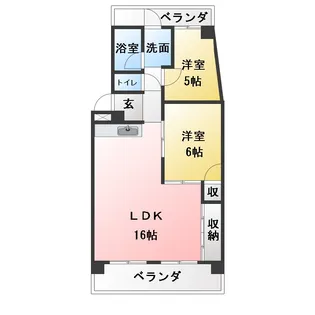 コーネルオオヤ【5階】の間取り
