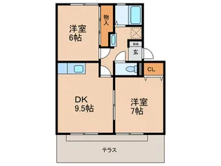 ア-バンライフ芝田C棟【1階】の間取り