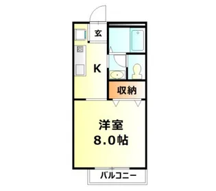 アンダンテ妹尾B棟【1階】の間取り