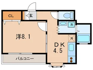 カ-ザU【3階】の間取り