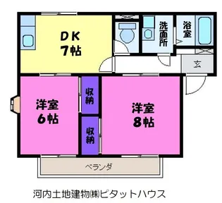 コーポラス阿部【2階】の間取り