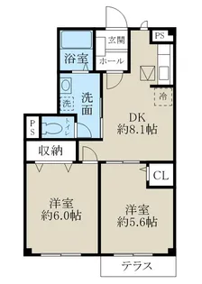 ビサイド街(タウン)B【1階】の間取り