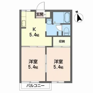 グランパティオ北上 C【2階】の間取り
