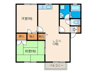 ゆずりはサンハイツ【2階】の間取り