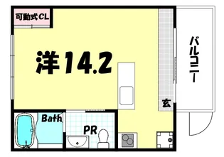 ラ・ウェゾン北野【2階】の間取り