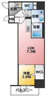 CREST TAPP東別院【2階】の間取り