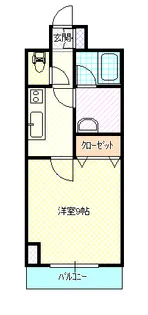 エバーグリーン【6階】の間取り