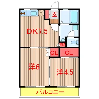 FELIA西習志野【1階】の間取り