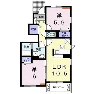 カームA【1階】の間取り