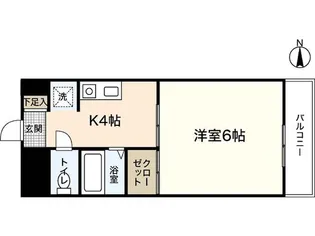 サンサンコート利保【4階】の間取り