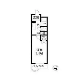 メゾン南多摩【1階】の間取り