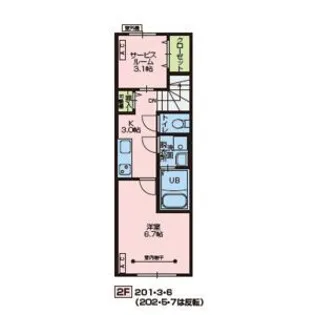 オークC ・オークD【2階】の間取り