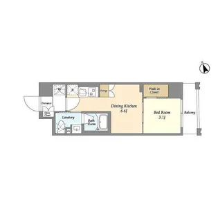 アジュールテラス門前仲町【4階】の間取り