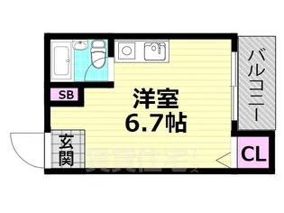 パークサイド野崎【2階】の間取り