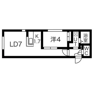 エヴァンスコート北円山【4階】の間取り