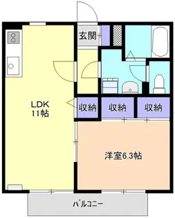 ソレジオきち野【1階】の間取り