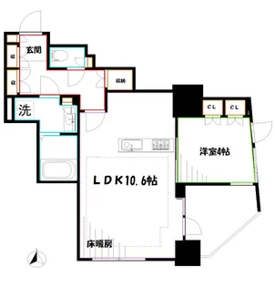 ブランズ三鷹【6階】の間取り