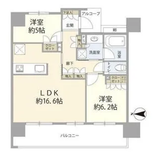 ローレルコート三鷹【2階】の間取り
