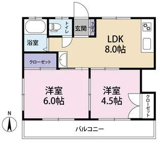 コーポ藍【2階】の間取り