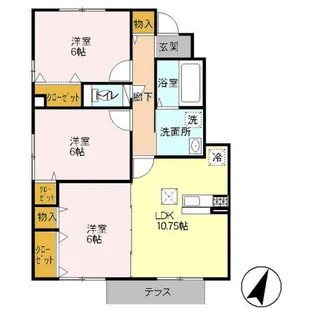 ブランハウス AB【1階】の間取り